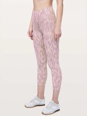 Lululemon Wunder Under High-Rise 7/8 Tight Full-On Luon 25" Pink Tan Leggings